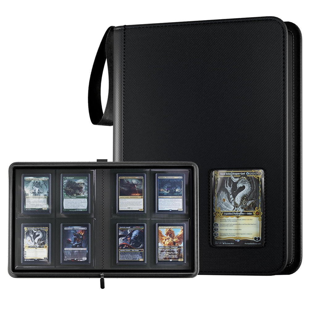 ProCase 4-pocket binder front cover with clear window for quick card preview