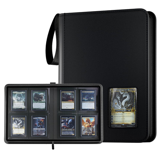 ProCase 4-pocket binder front cover with clear window for quick card preview