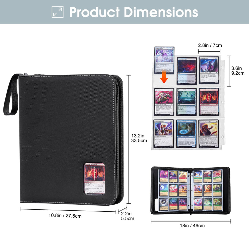Clear window on ProCase binder enables quick card type identification.