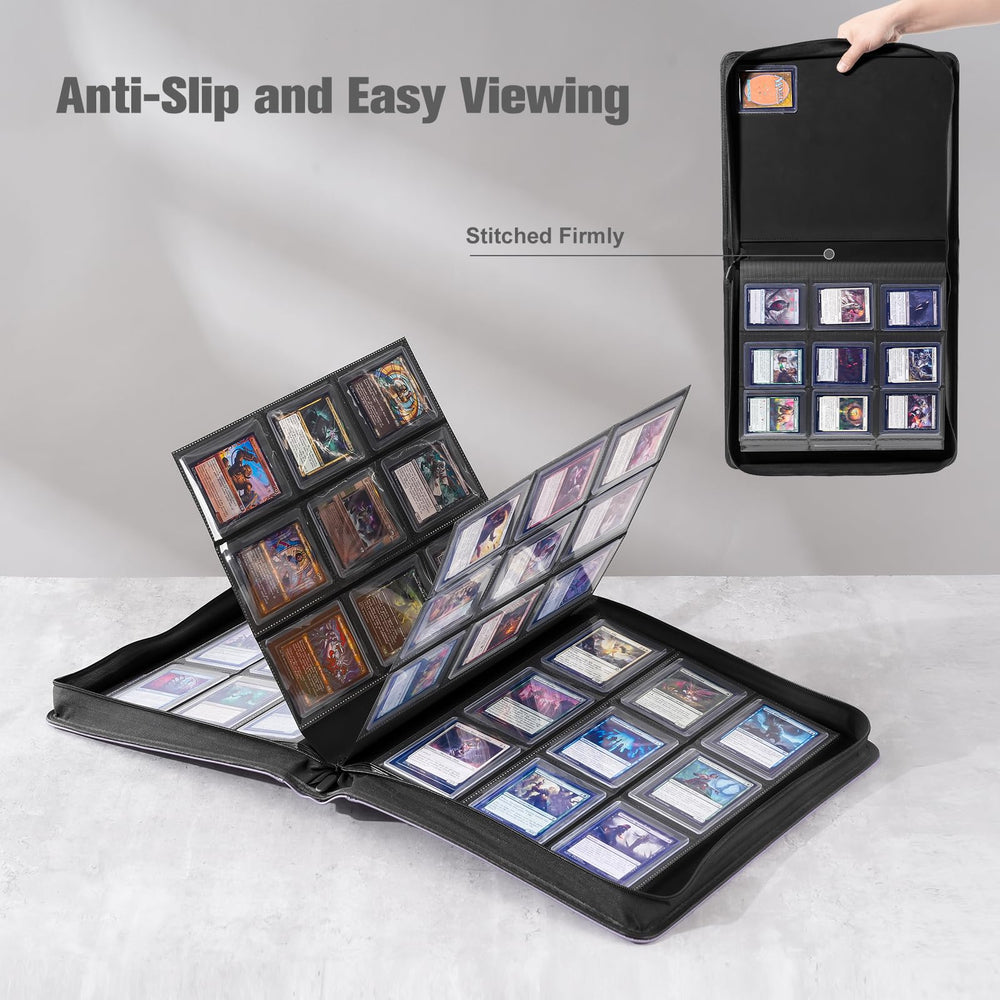ProCase non-PVC, acid-free pockets securely hold toploaders without chemical risk