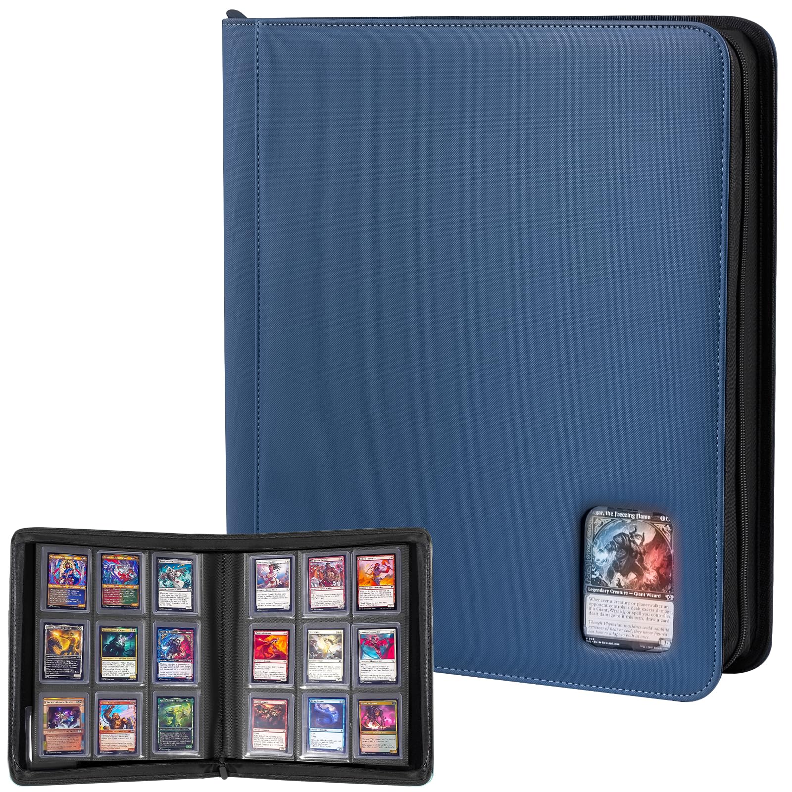 ProCase Top Loader Binder front cover with durable PU leather protecting cards during storage.