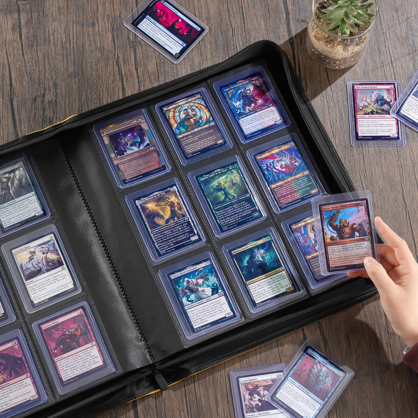 Close up of ProCase clear window for quick card ID
