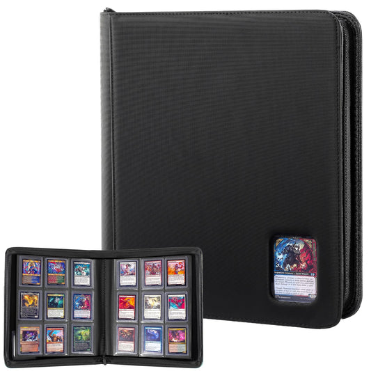 ProCase top loader binder front view with clear card windows for quick identification