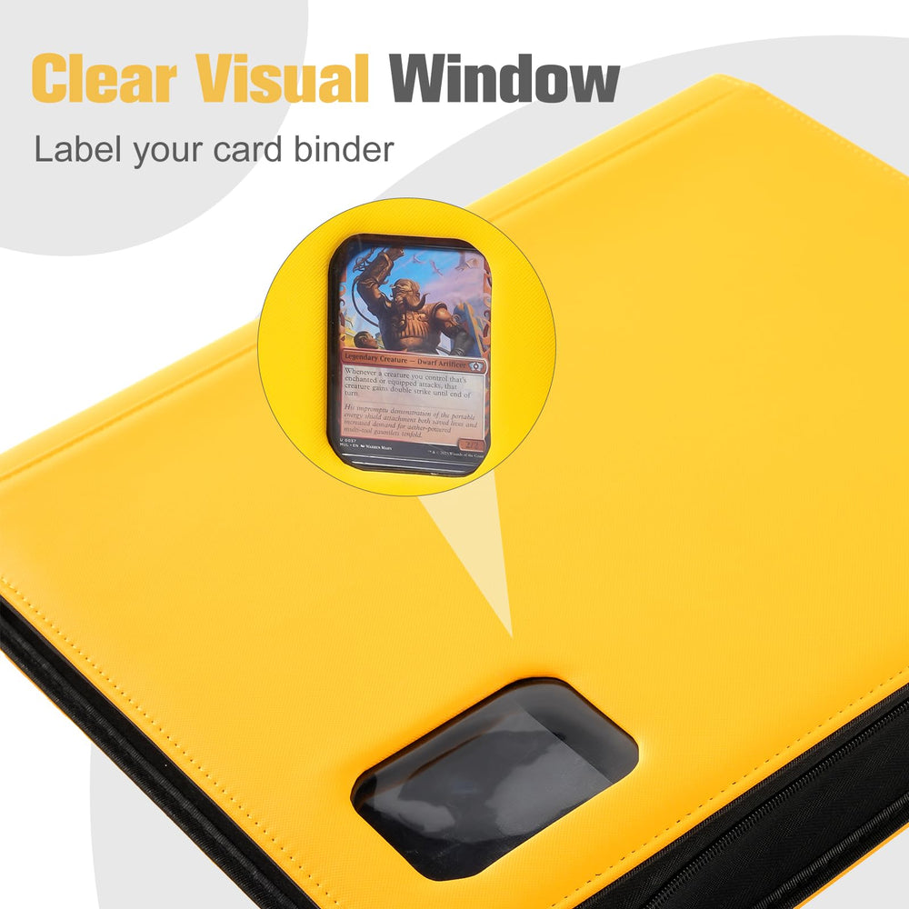 ProCase binder yellow exterior with waterproof PU leather protecting cards