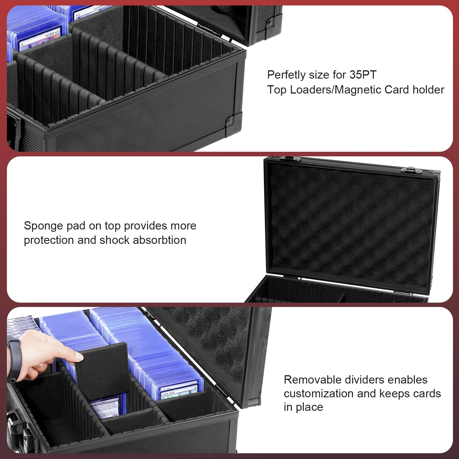 ProCase Toploader reinforced with steel corners for added travel protection.