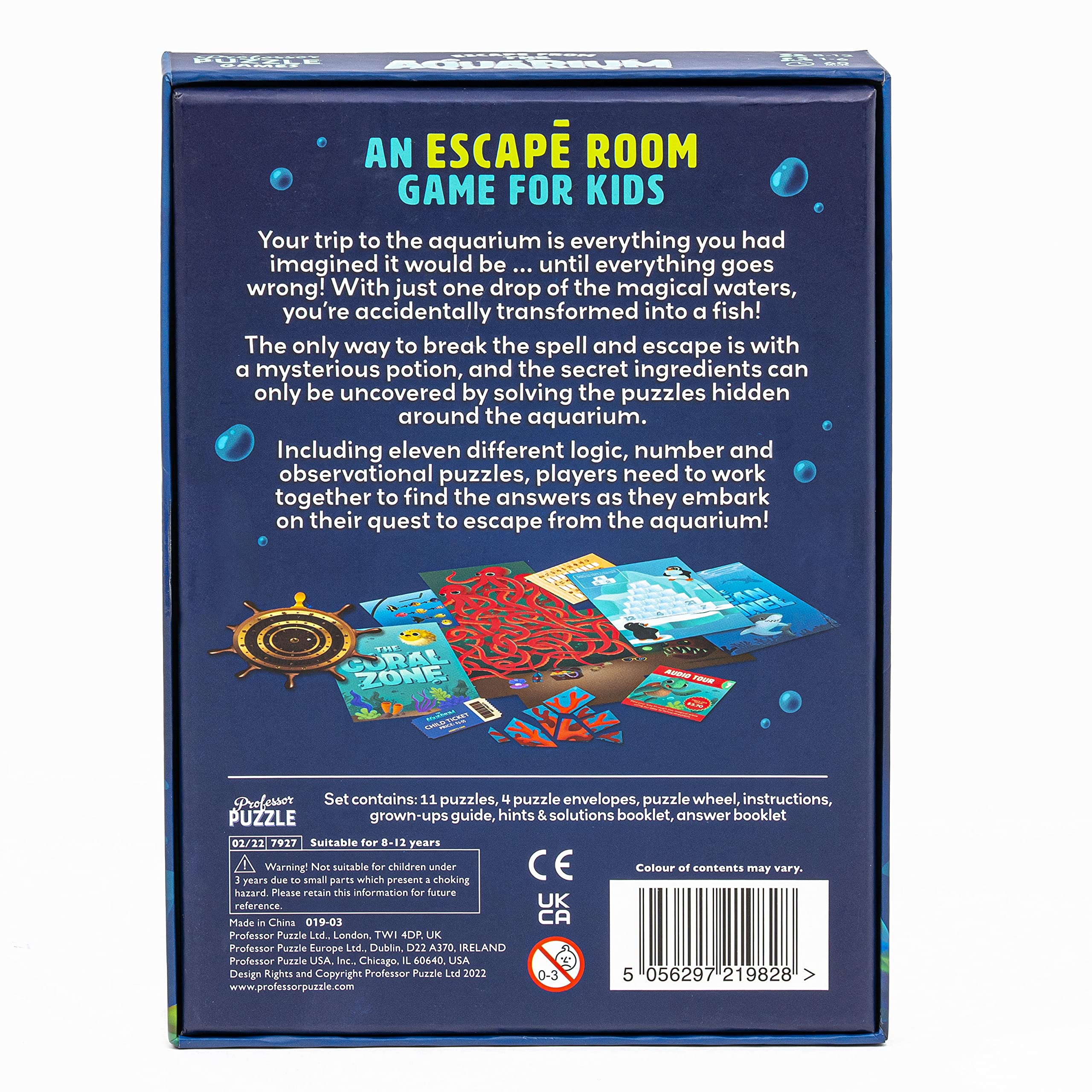 Professor Puzzle Escape from The Aquarium 3D illustrations—vibrant visuals invite exploration