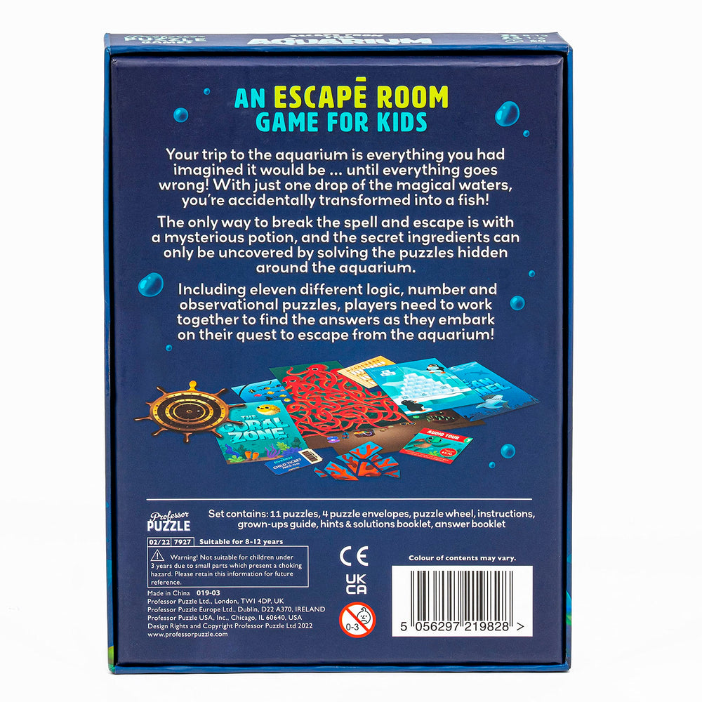 Professor Puzzle Escape from The Aquarium 3D illustrations—vibrant visuals invite exploration
