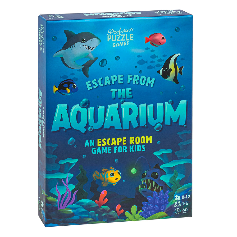 Professor Puzzle Escape from The Aquarium puzzle board—engaging challenges for kids during family game night
