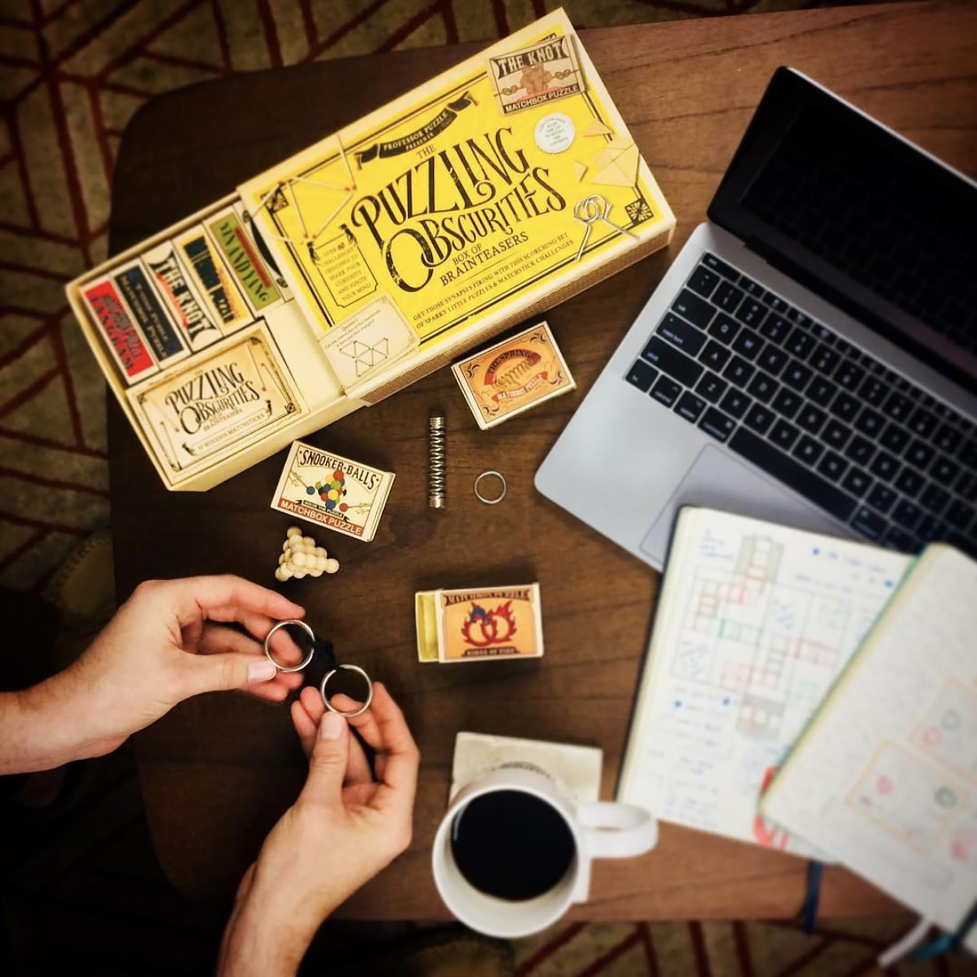 Rings of Fire puzzle close-up invites focused problem solving.