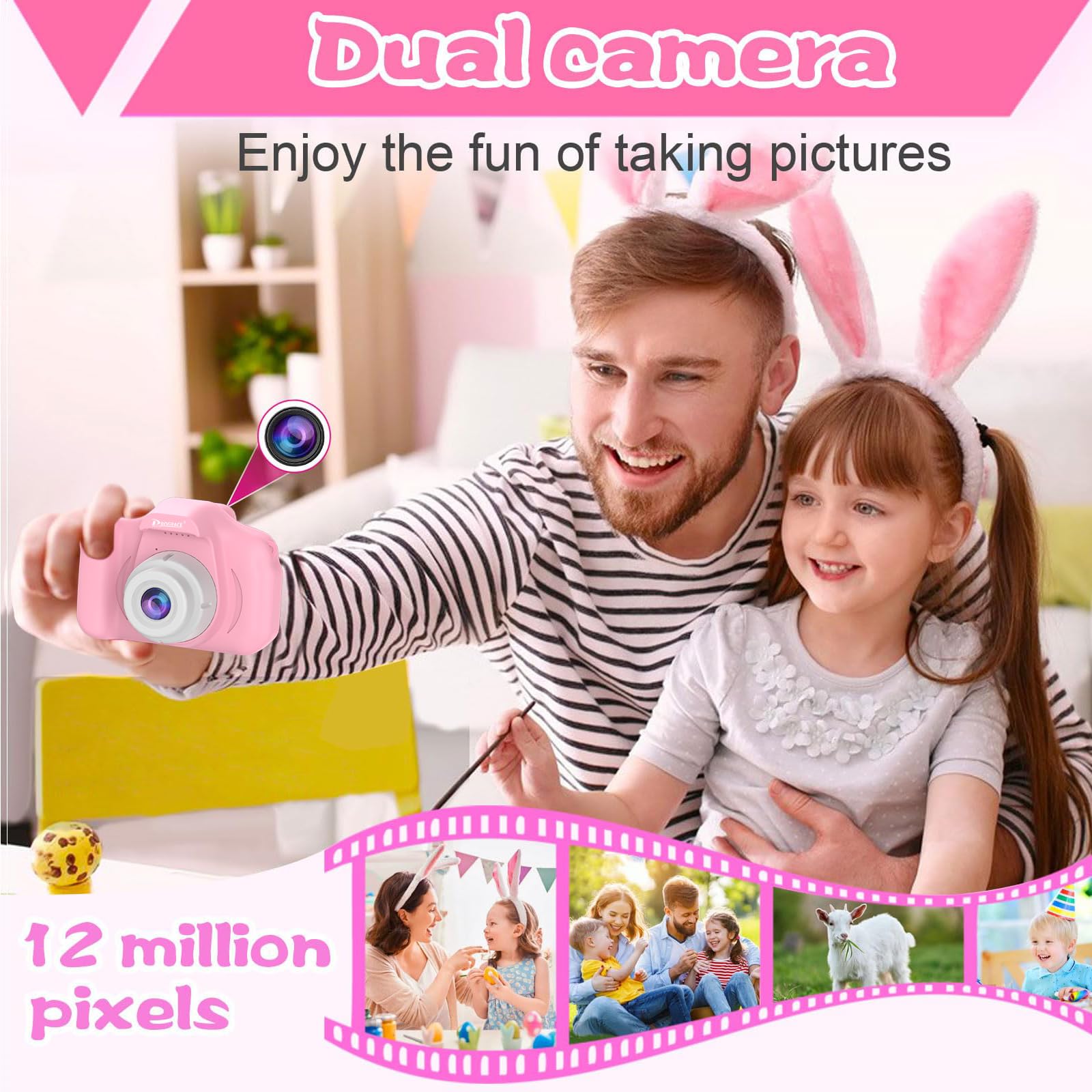 PROGRACE camera with auto-focus and 40MP for sharper memories.