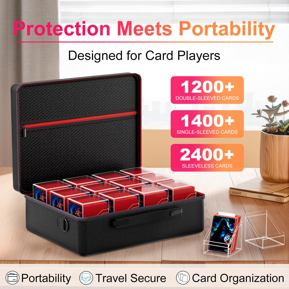 Proijeut dividers help organize different card types inside each box.