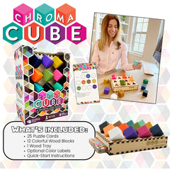 Project Genius Chroma Cube rainbow packaging makes a striking gift.