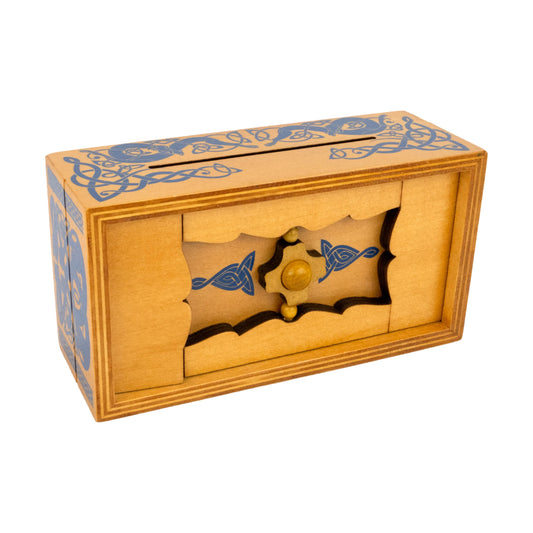 Viking Sea Chest open showing secret compartments and hidden gift slot for cards
