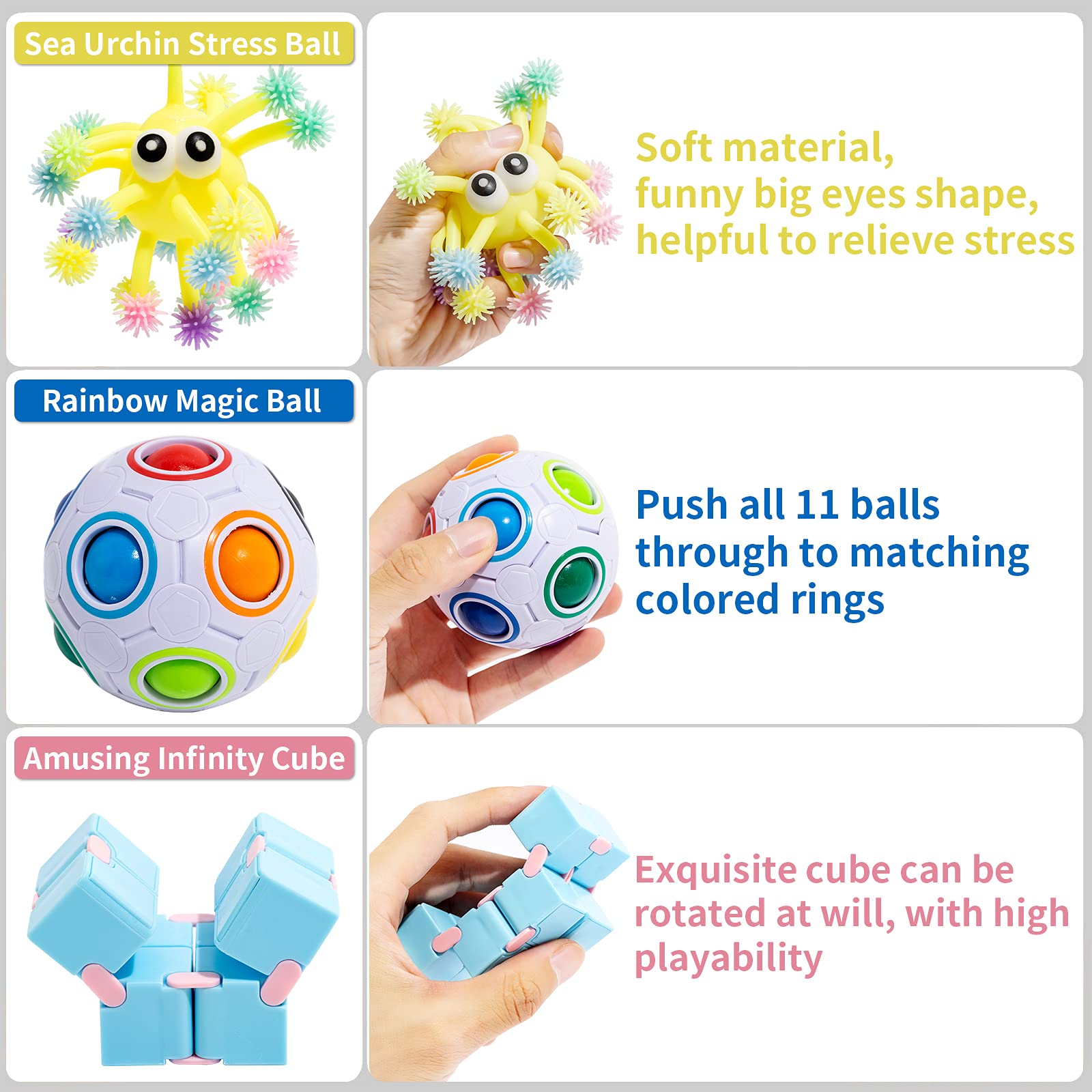 PROJOYOU Magic Rainbow Ball for visual focus and fidget fun.