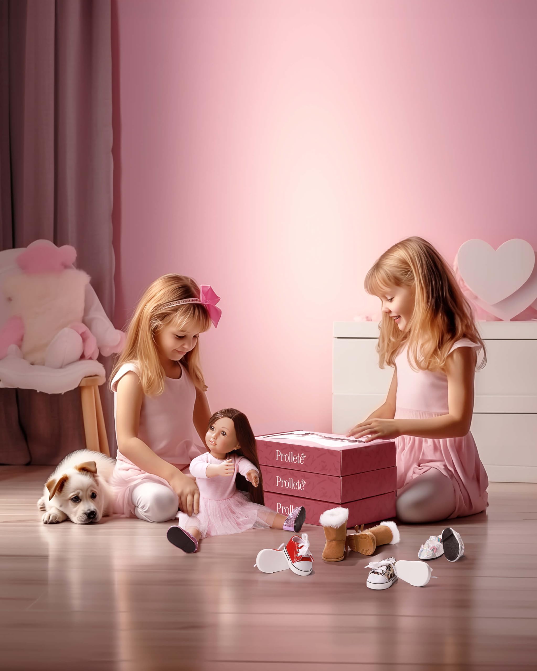 Prollete purple dress doll shoes add playful elegance to outfits.