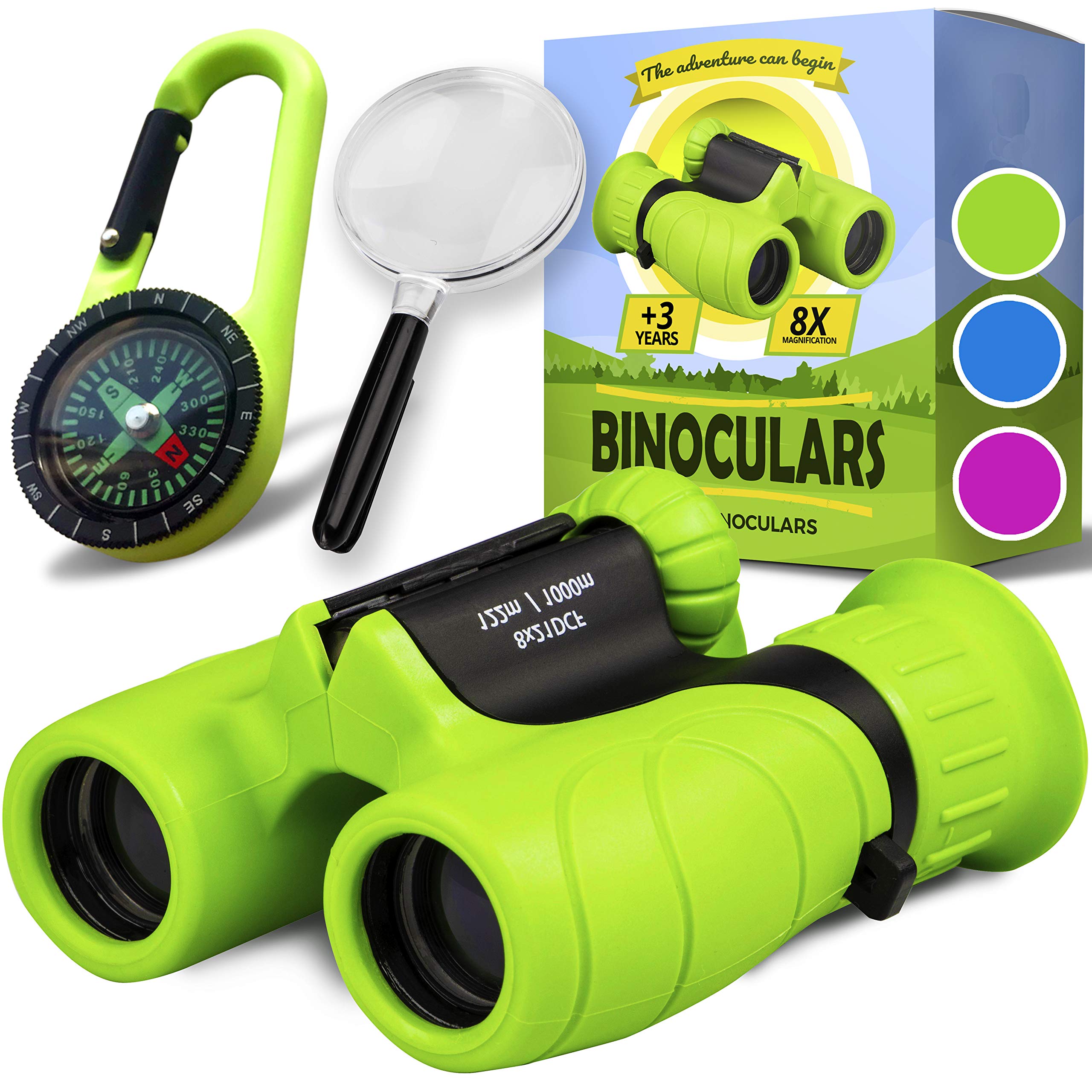 Promora Kids 8x21 front view, compact and easy to grip for outdoor exploration.