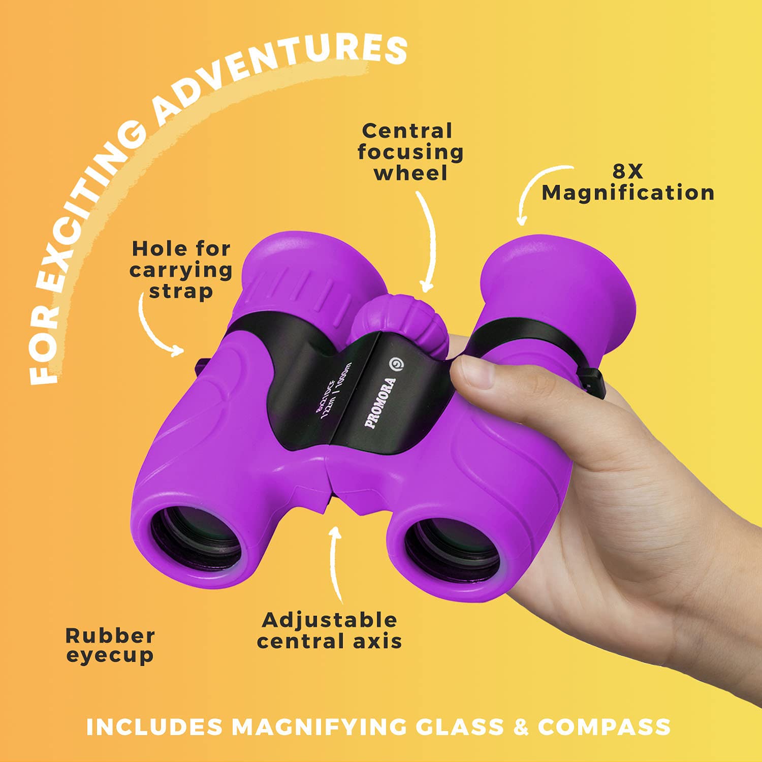 Promora kids 8x21 binoculars offering clear distant views for nature watching