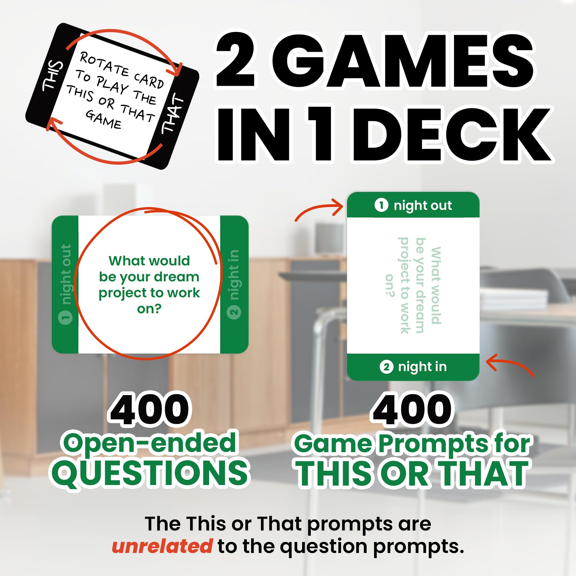 Prompta 400 Cards showing five categories to match team dynamics