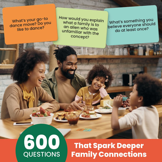 Prompta 600 cards with kids' questions spark curious family conversations.
