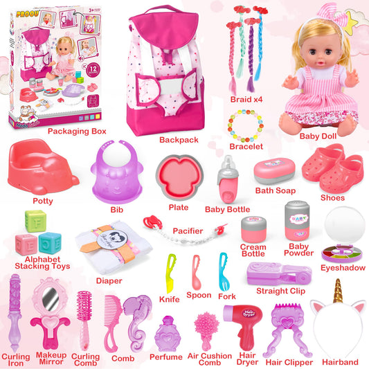 PROOU 14-inch baby doll ready for cuddles and caregiving scenarios