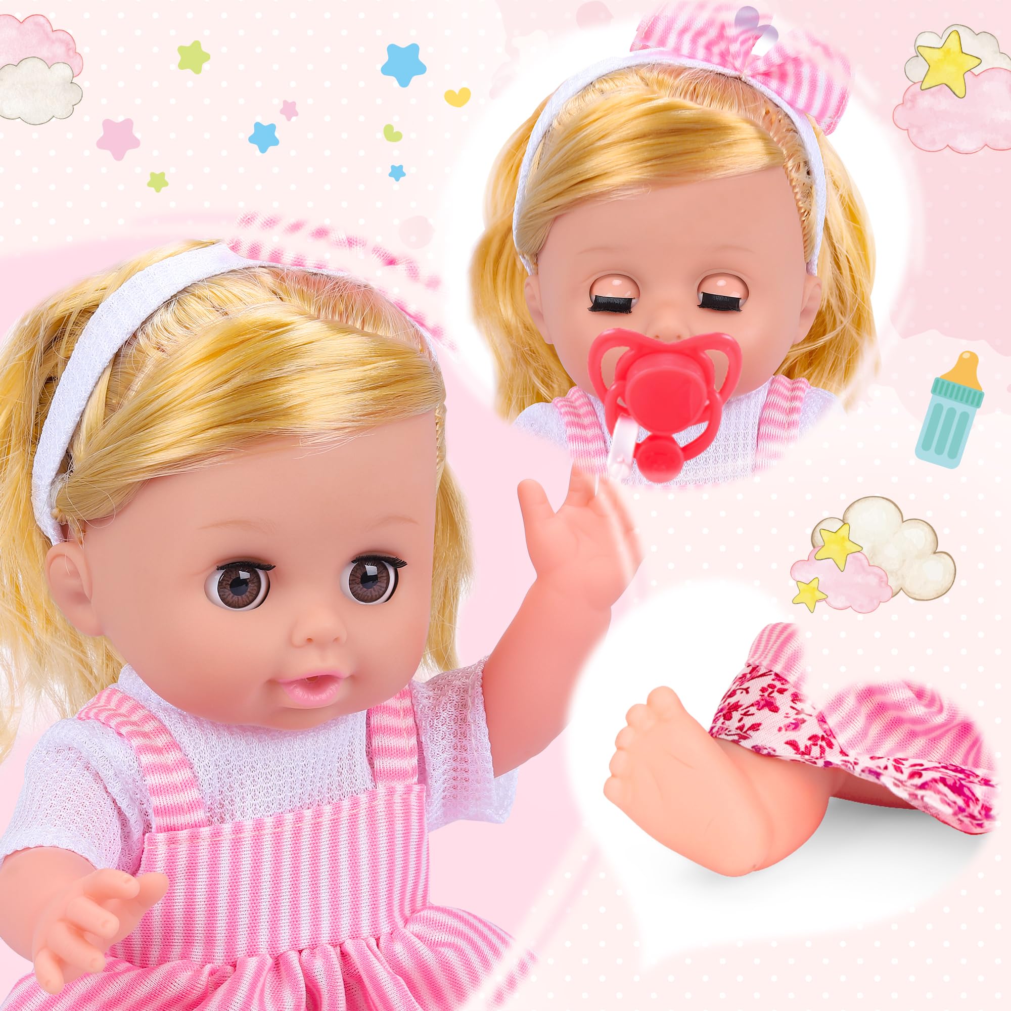 PROOU hair dryer and makeup mirror for grooming pretend play sessions