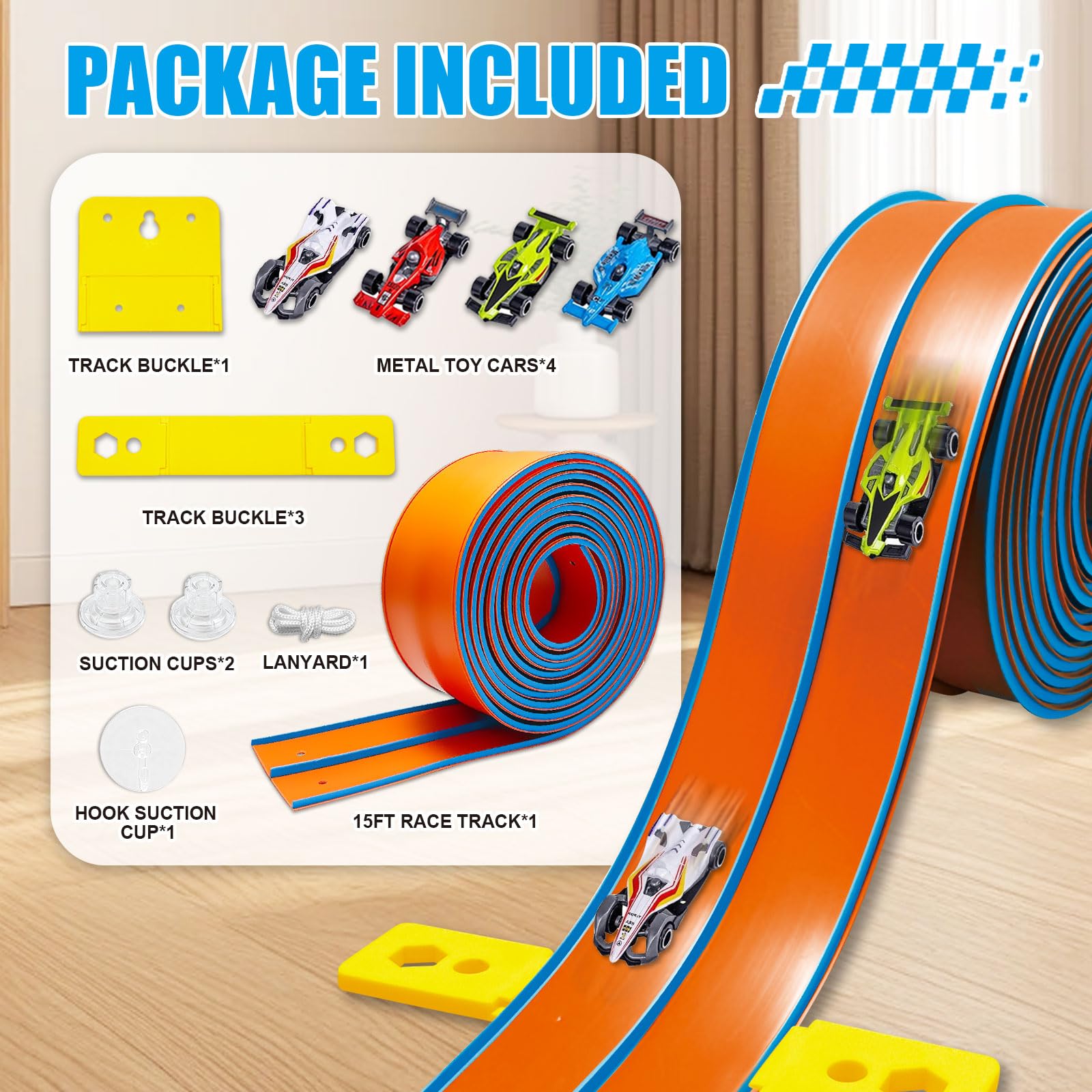 Prtneg portable roll up track for travel and storage.