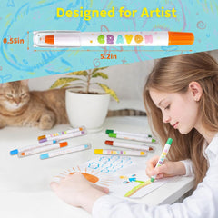 Prudiut 36-color silky twistable crayons close-up colors showcase vibrant hues for learning