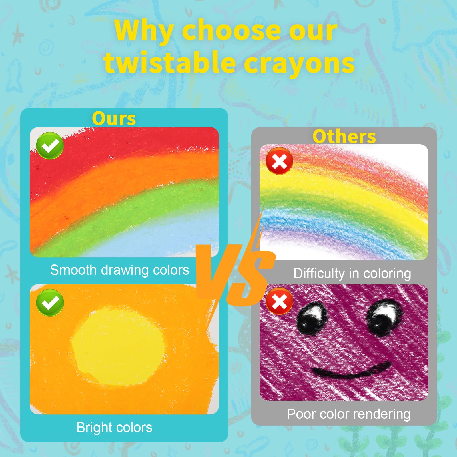 Prudiut crayons durable casing reduces breakage and supports on-the-go creativity