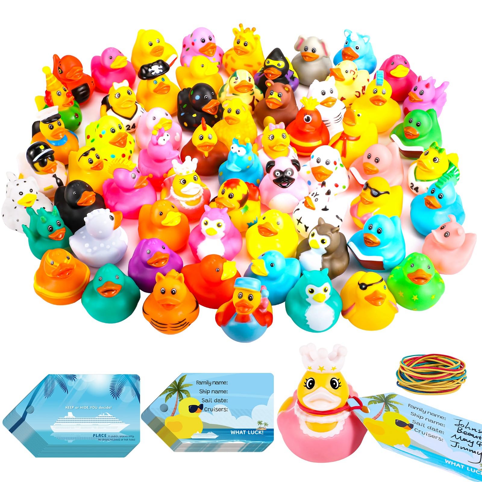 Prudiut cruise ducks set featuring 30 playful ducks for sharing on board