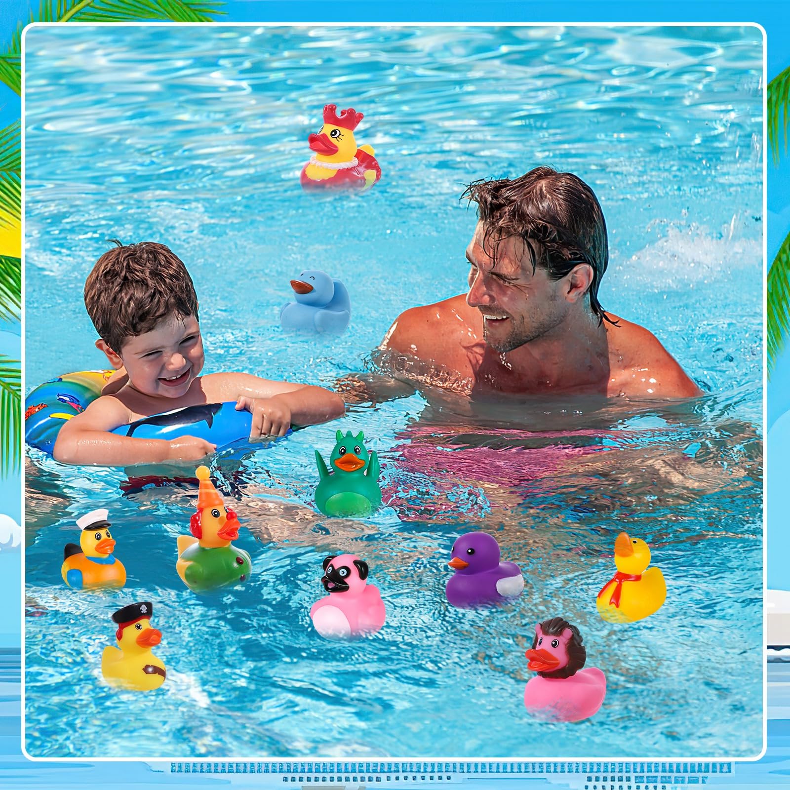 Prudiut ducks serve as ocean décor and family activity on deck