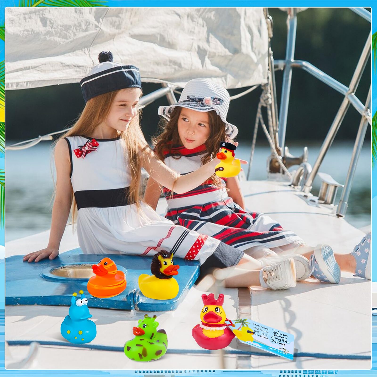 Prudiut hide and seek game on ships with customizable duck tags