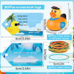 Prudiut cruise ducks tags sized 5x9 cm for personalized sail information