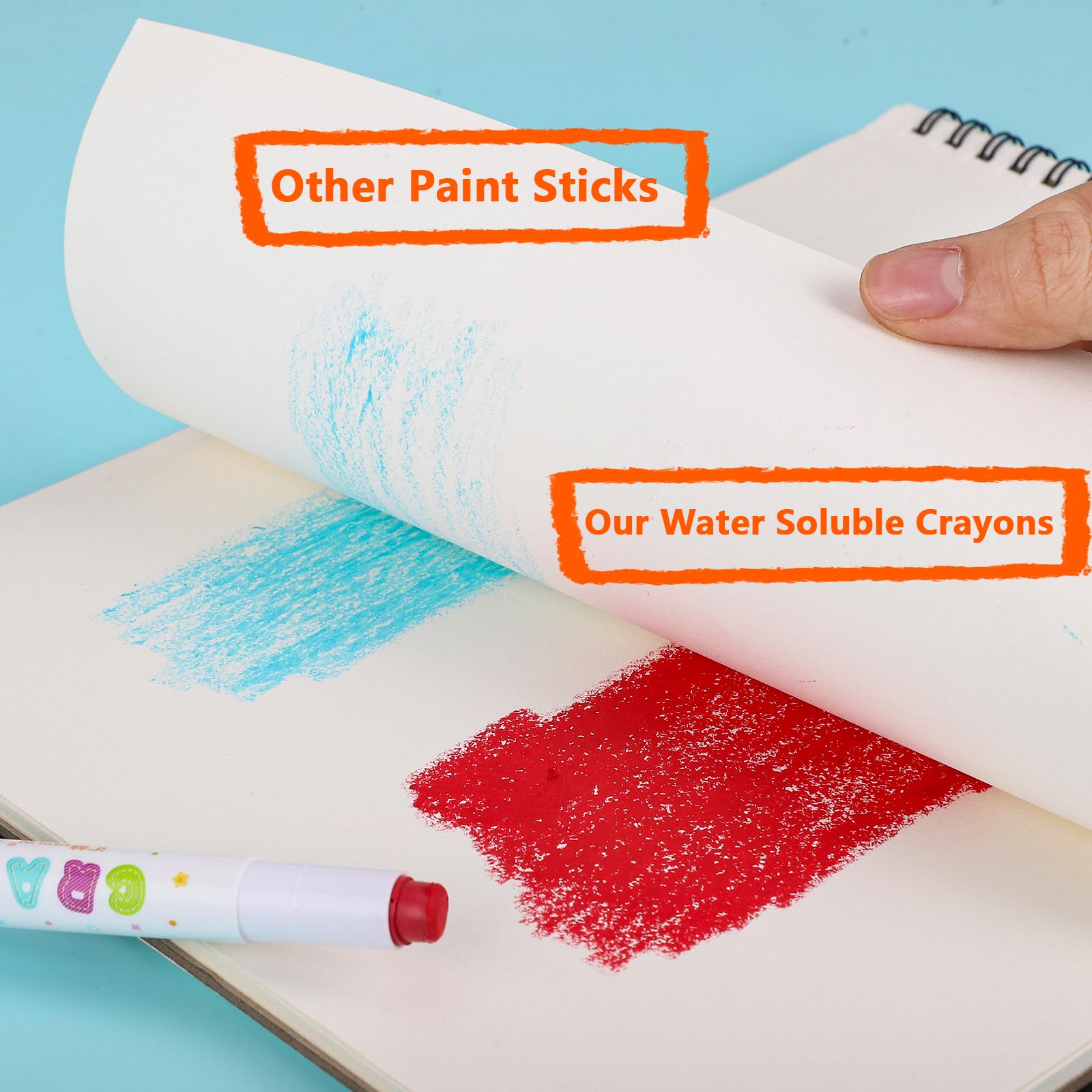 Prudiut easy-grip design helps small hands maneuver colors with confidence and joy
