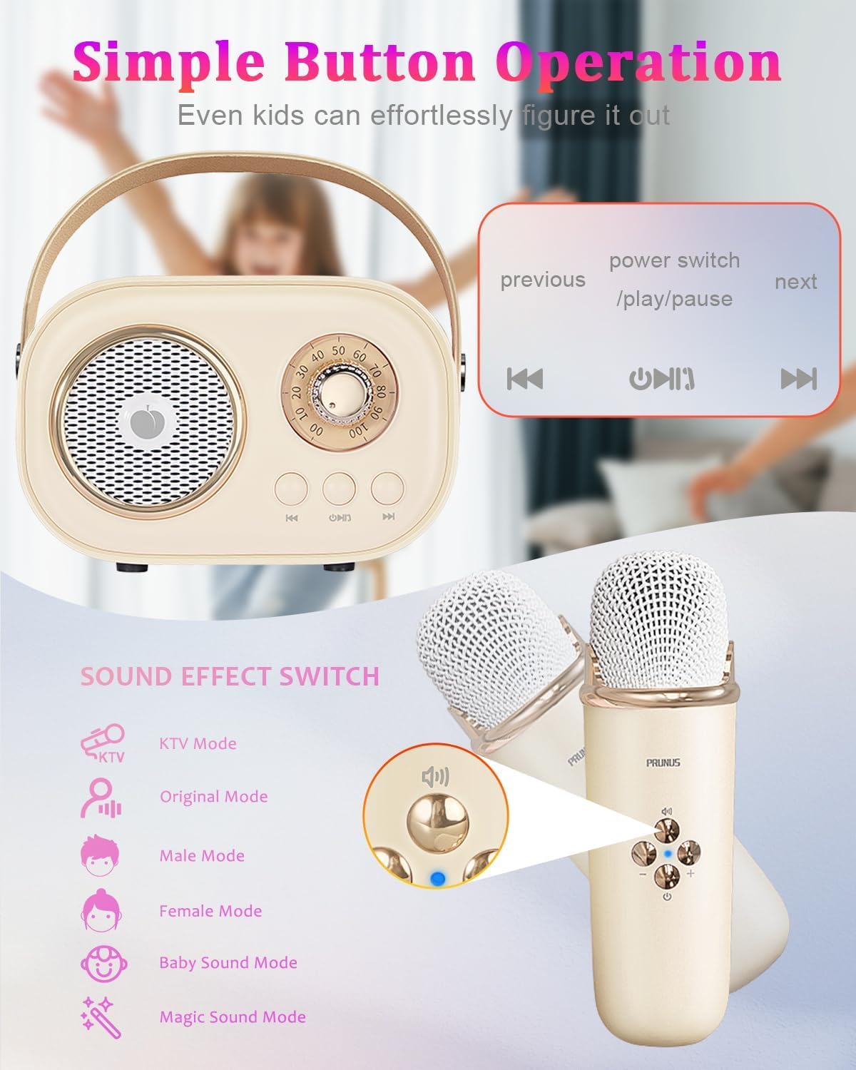PRUNUS C20 beige compact design for portable parties.
