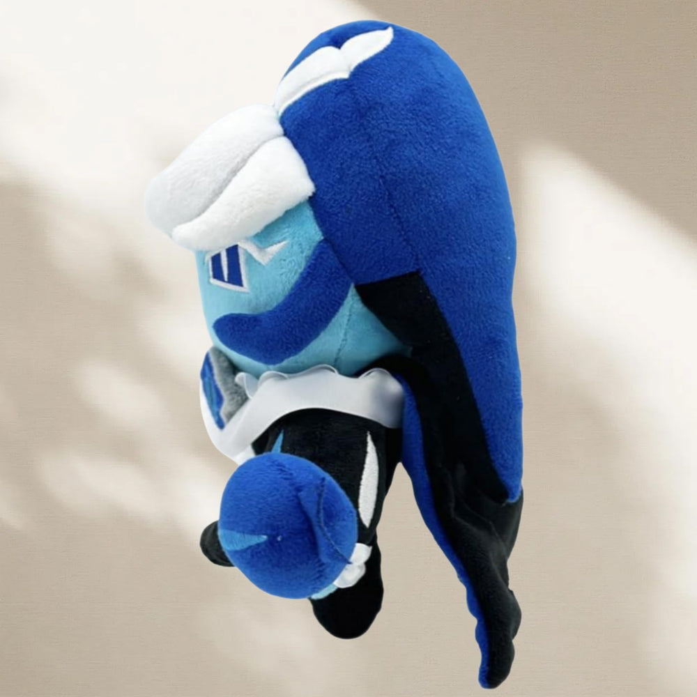 PRWLGFB Shadow Milk Cookie plush on a desk setup for playful vibes