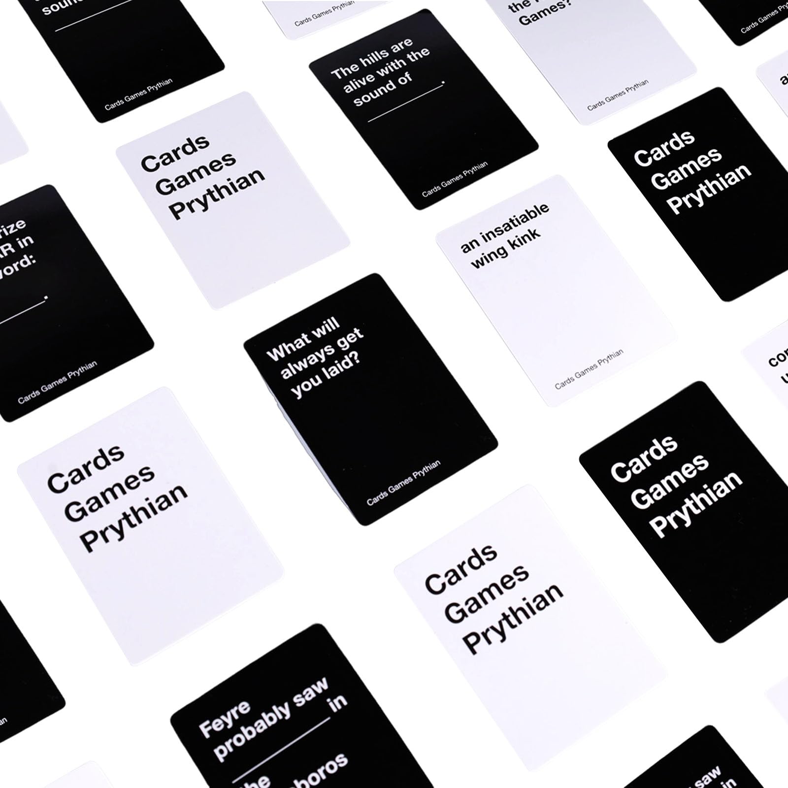 Prythian Cards adult humor cards showcase cheeky, dark jokes ideal for mature game nights