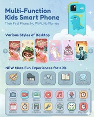 Psalms & Pals Kids Phone dual cameras capture kid moments.