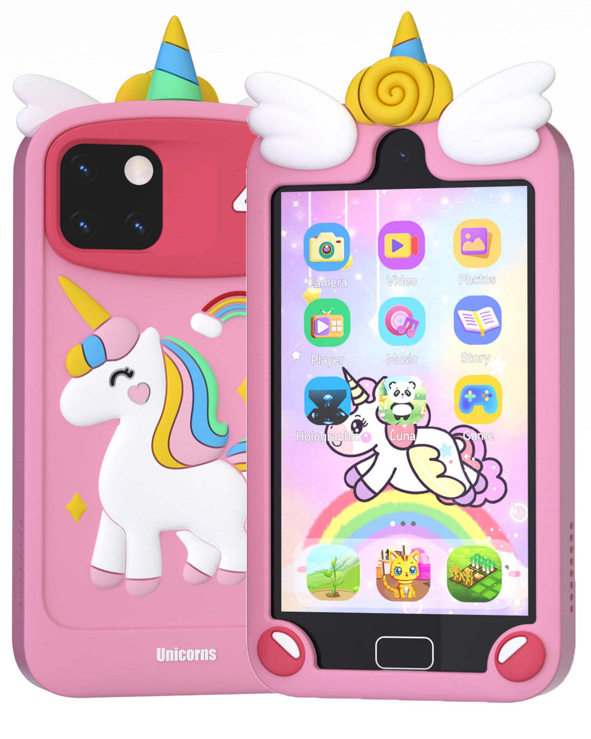 Psalms & Pals Kids Phone front view with kid-friendly design for easy grip