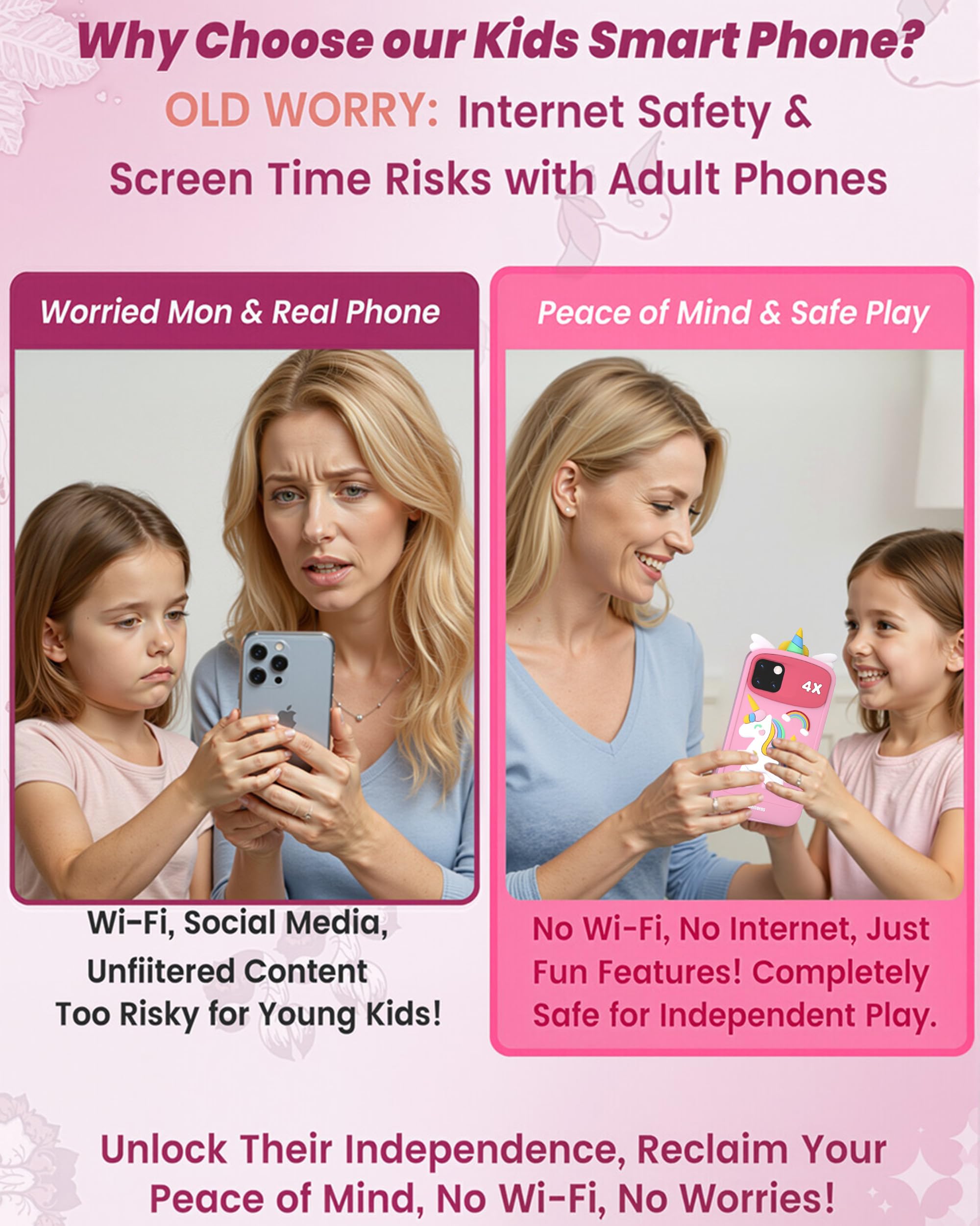 Psalms & Pals Kids Phone games menu highlighting educational content