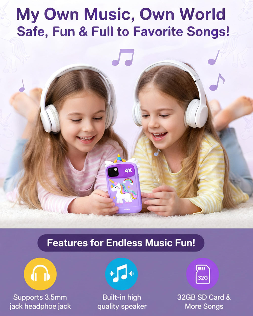 Psalms & Pals MP3 player with 32GB card for music.