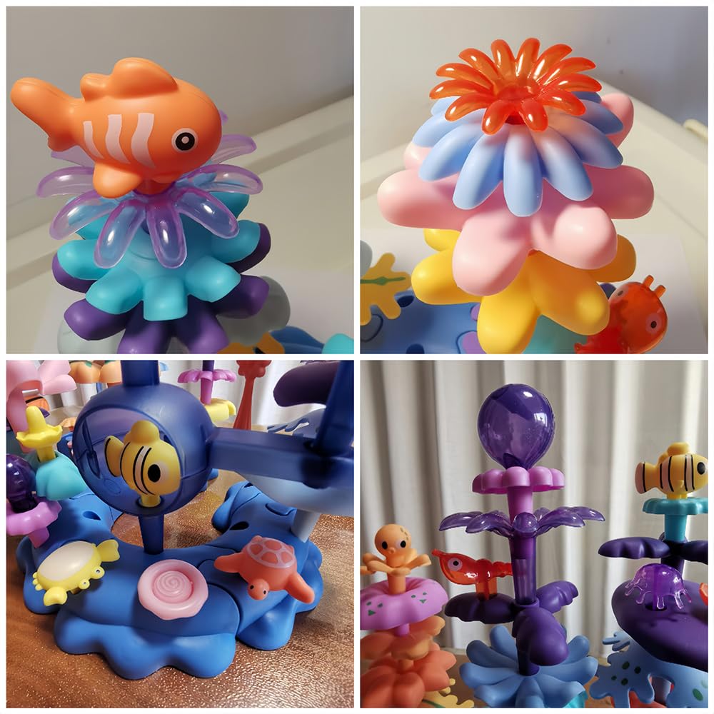 PSDVAYI Realistic Sea Animals Toy encourages pretend exploration of a vibrant marine habitat.
