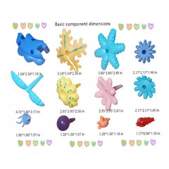 PSDVAYI Coral puzzle toy includes storage bag for easy cleanup.