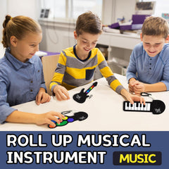 PSXTCU mini roll-up keychain: durable musical charm for bags.