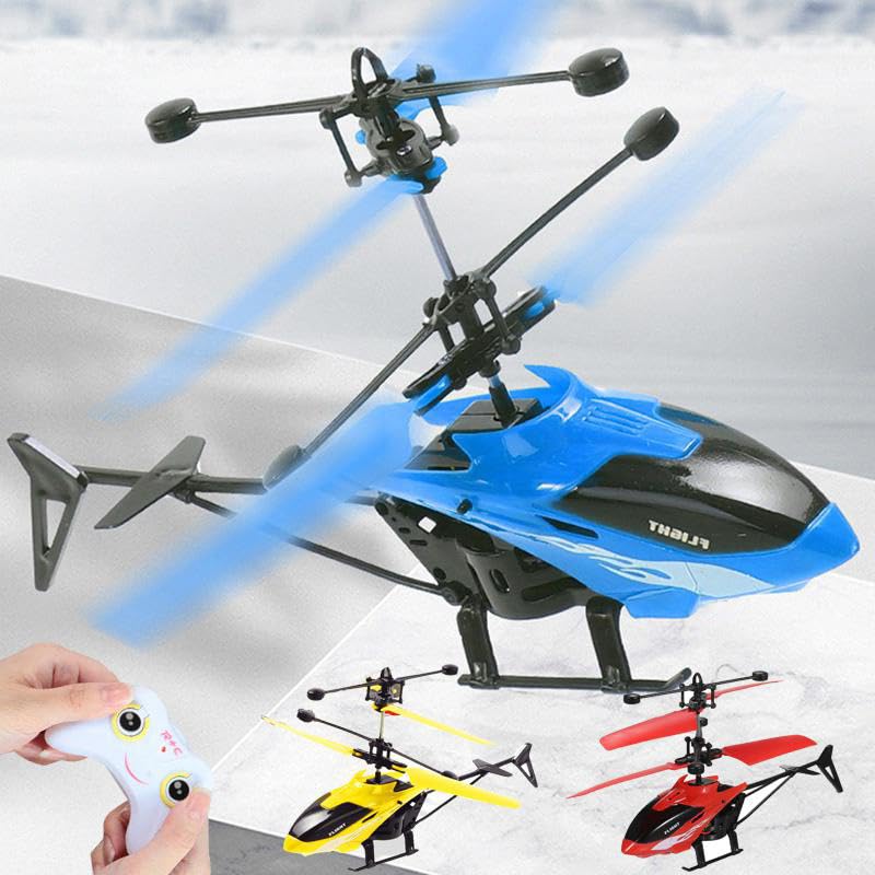PTGHT gesture-sensing helicopter yellow auto takeoff landing feature shown for easy play.