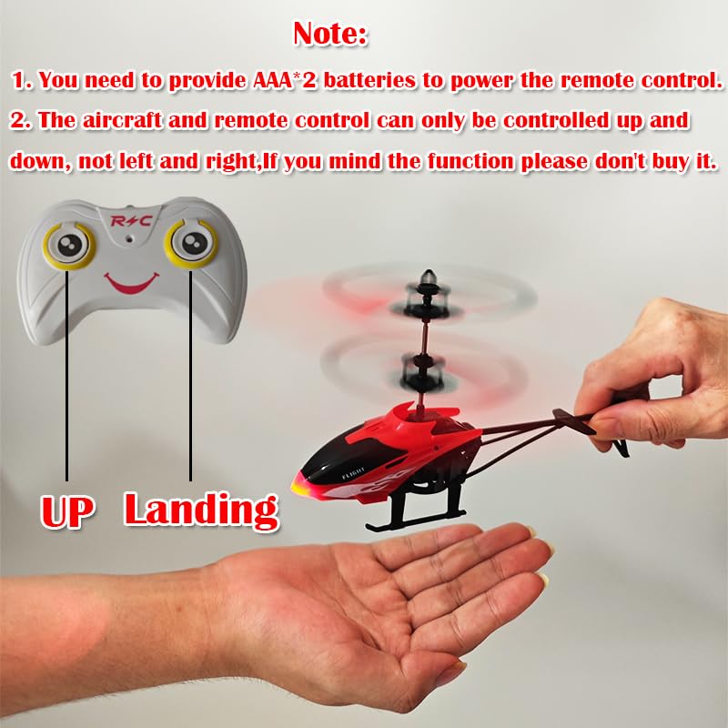 PTGHT gesture-sensing helicopter yellow rechargeable battery image highlights longer play sessions.