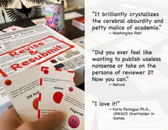 Reviewer 2 style card in hand, witty banter unfolds.