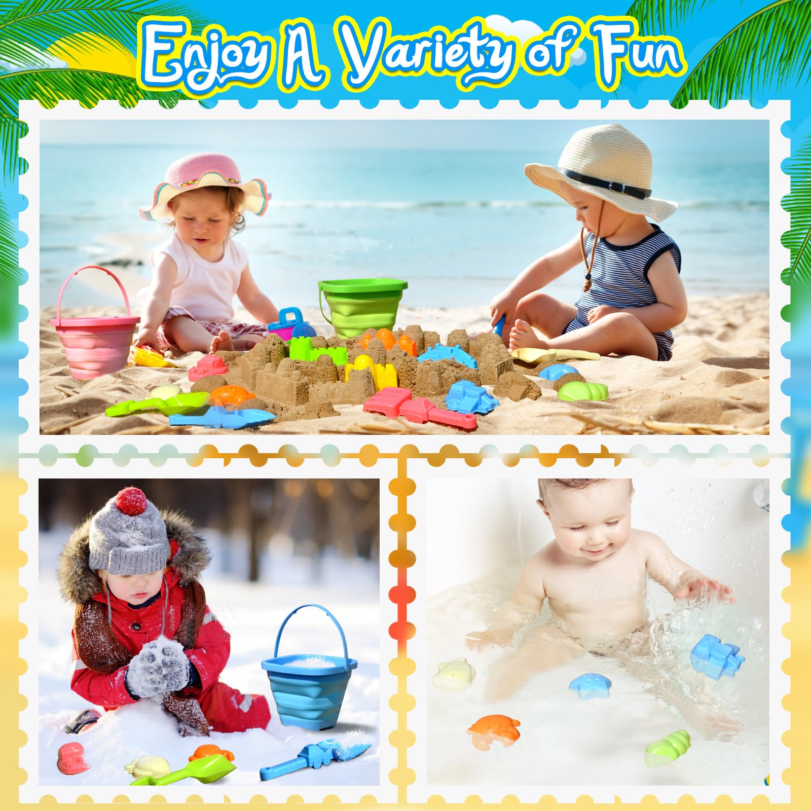 PUBUBLLE travel-friendly beach toy set ready for trips and parks.