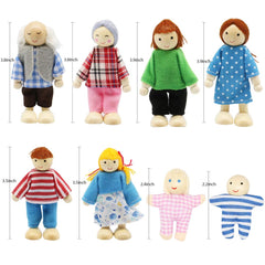 PUCKWAY grandparents and parents dolls with detailed outfits for family storytelling