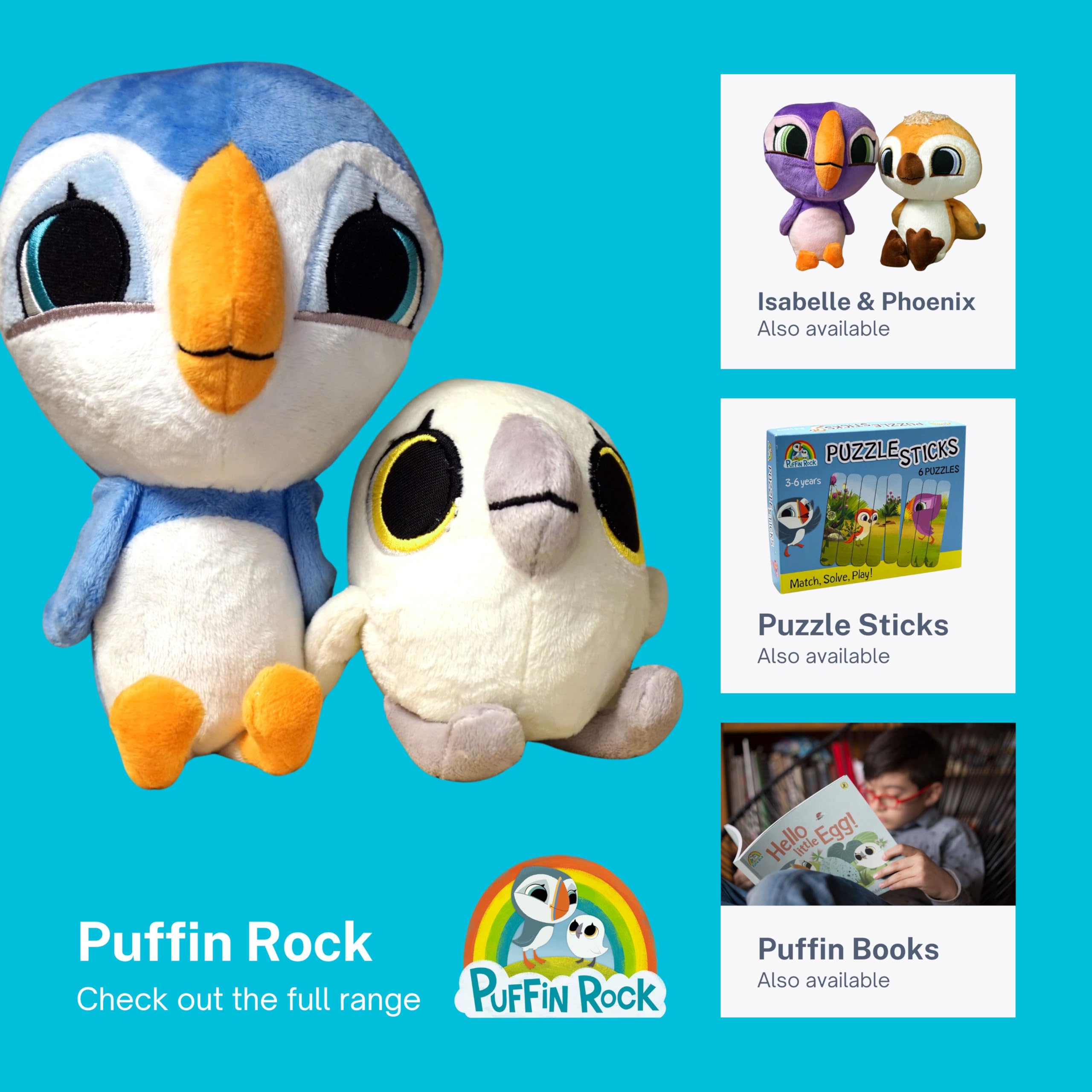 PUFFIN ROCK Baba plush with fluffy texture for comforting hugs.