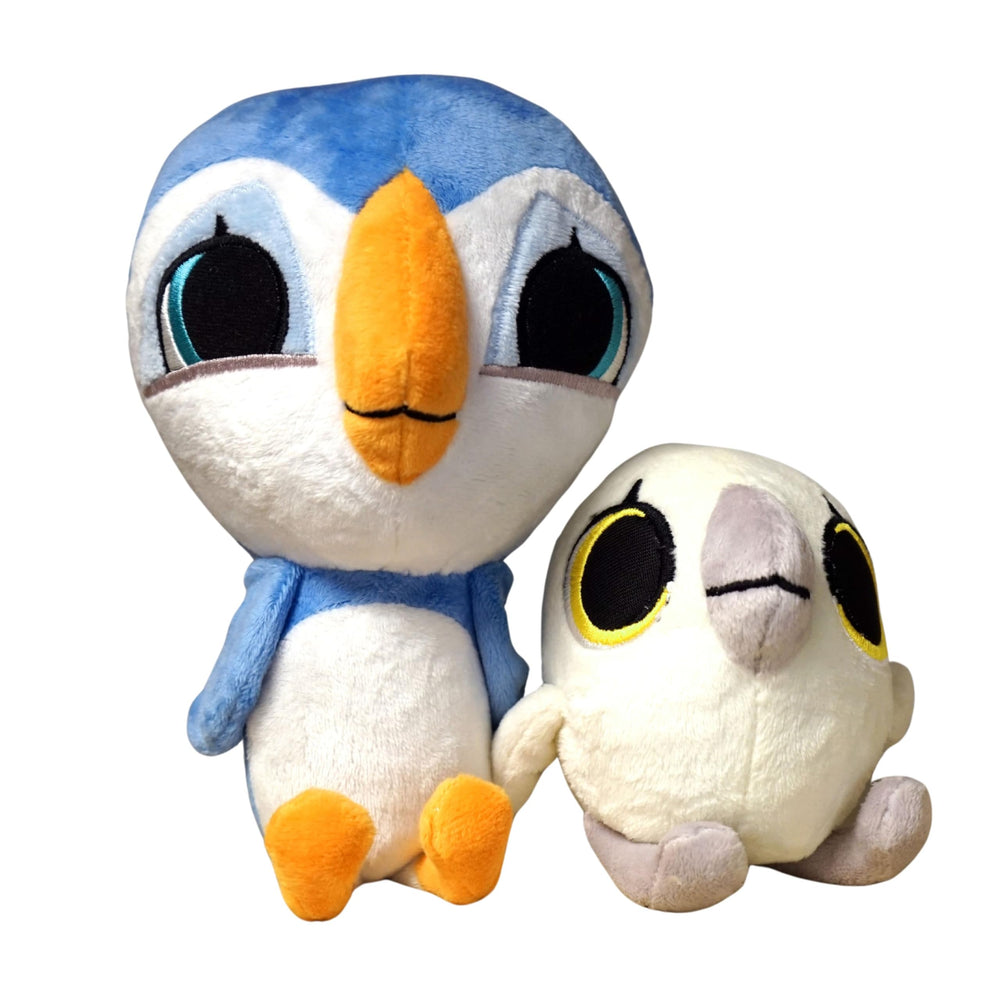 PUFFIN ROCK Oona and Baba plush set, 32cm and 20cm, for cuddles.